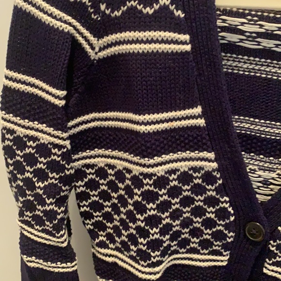 Madewell blue and white cardigan - Picture 5 of 6